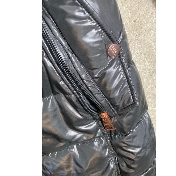 Womens Puffer Jacket Nicole Miller Studio 100% Vegan Polyester Large Black NWT - Picture 9 of 15